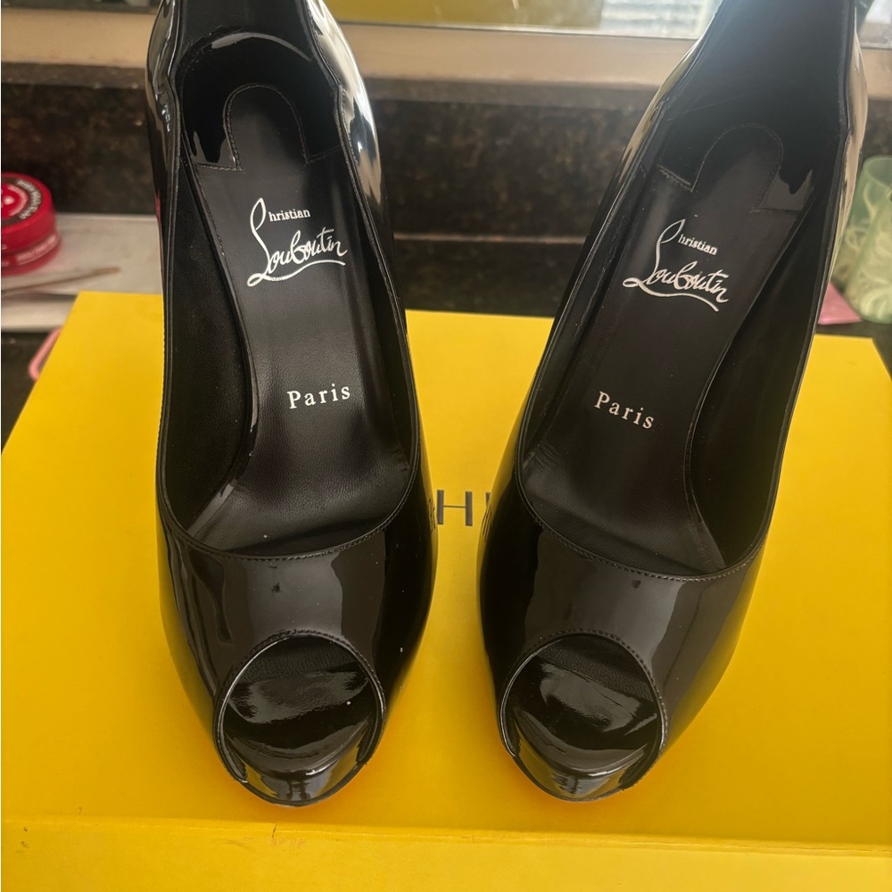 Christian Louboutin Black Patent Leather Heels